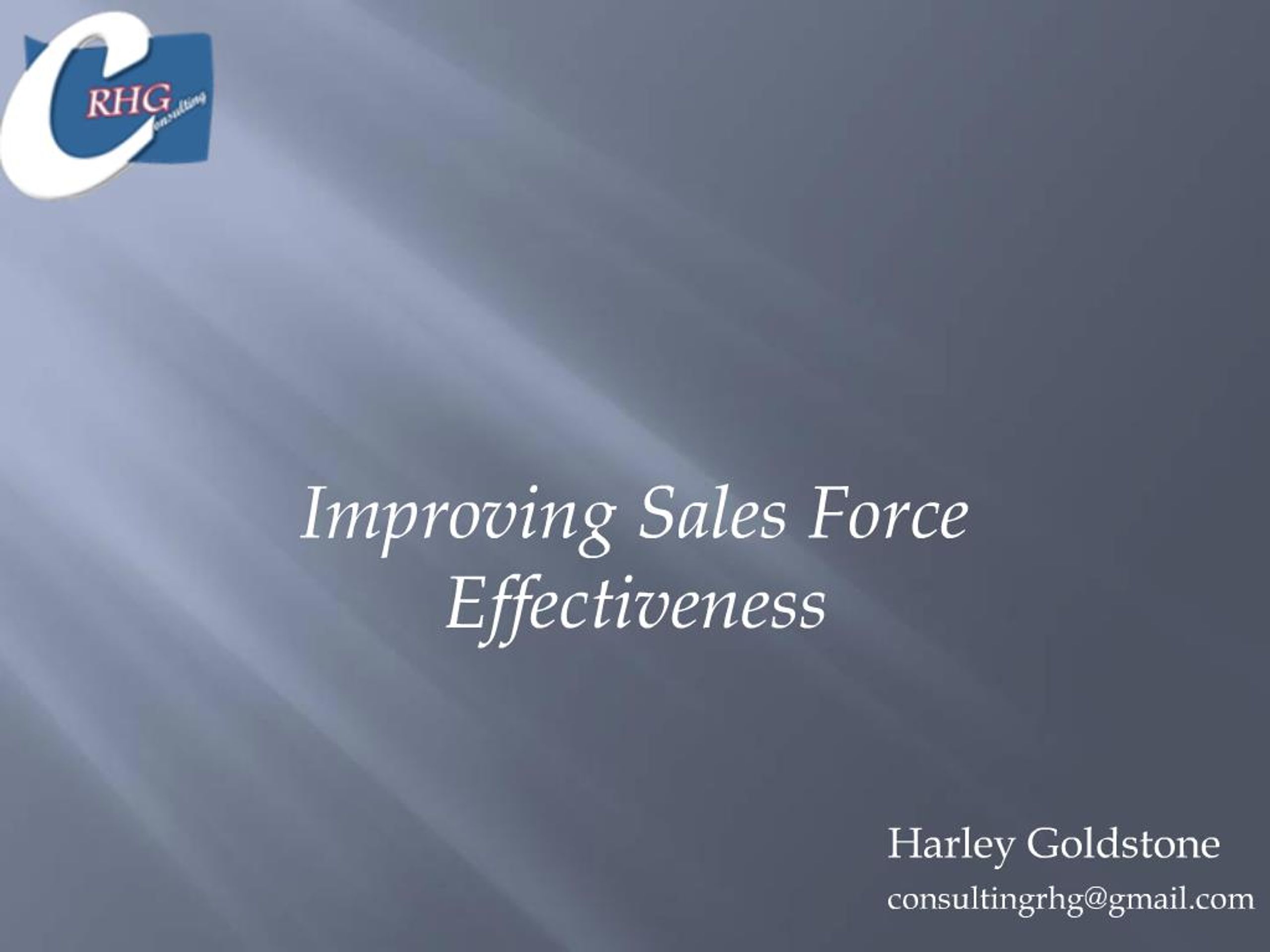 PPT - Improving Sales Force Effectiveness PowerPoint Presentation, free ...