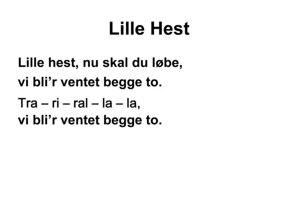Lille Hest