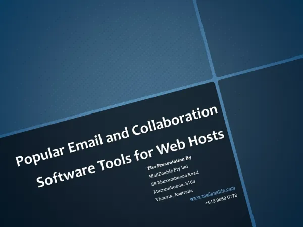 Popular Email and Collaboration Software Tools for Web Hosts