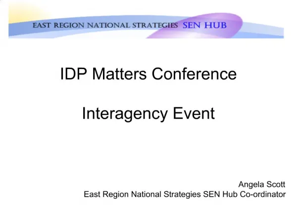IDP Matters Conference Interagency Event