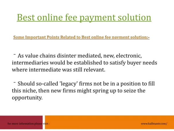 Best online fee payment solution