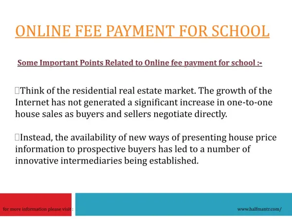 Online fee payment for school