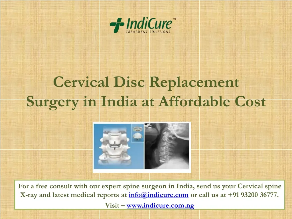 cervical disc replacement surgery in india at affordable cost