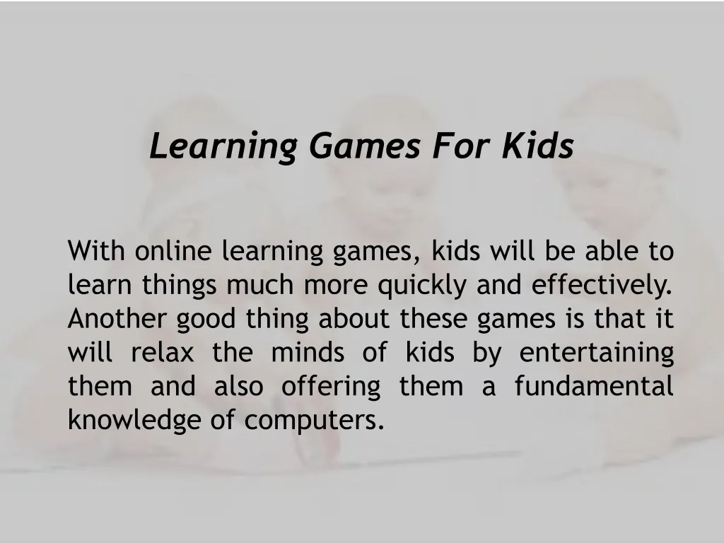 learning games for kids