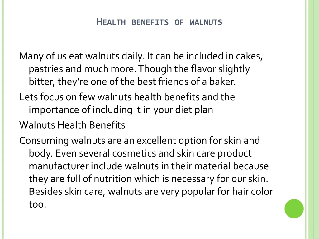 health benefits of walnuts