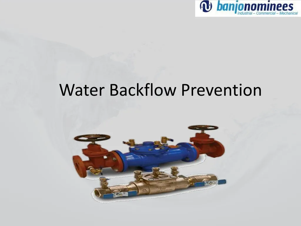 water backflow prevention
