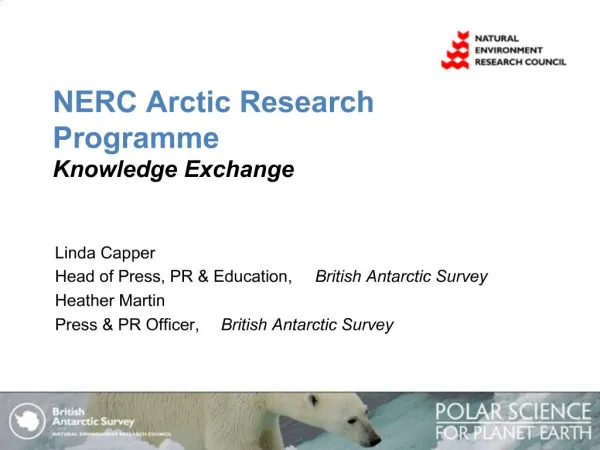 NERC Arctic Research Programme Knowledge Exchange