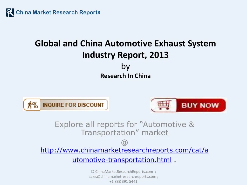 global and china automotive exhaust system industry report 2013 by research in china