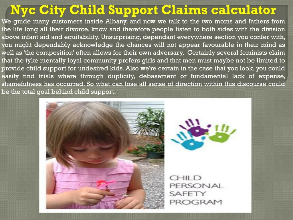 nyc city child support claims calculator we guide