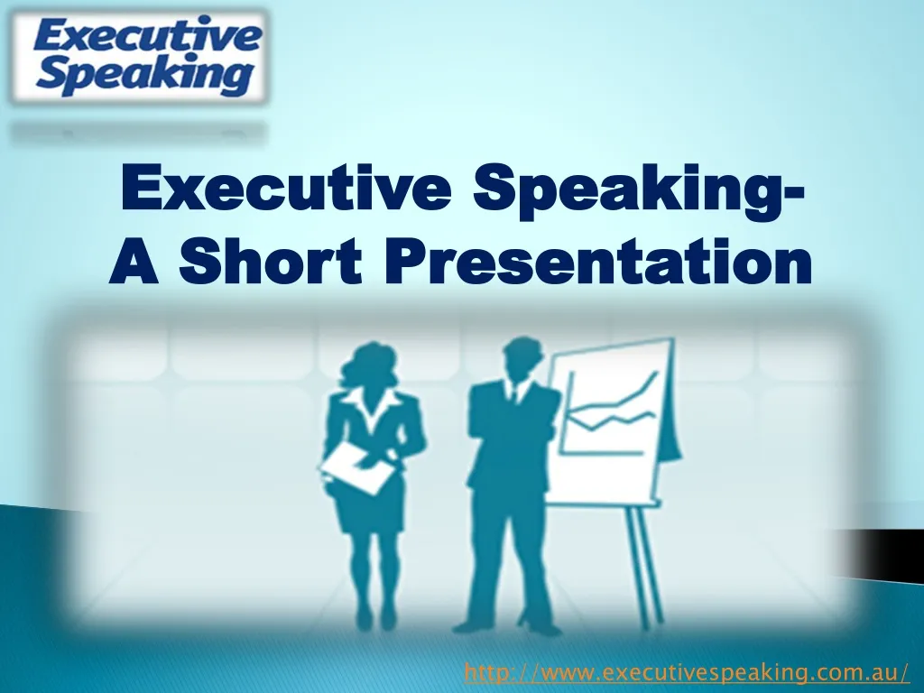 executive speaking a short presentation