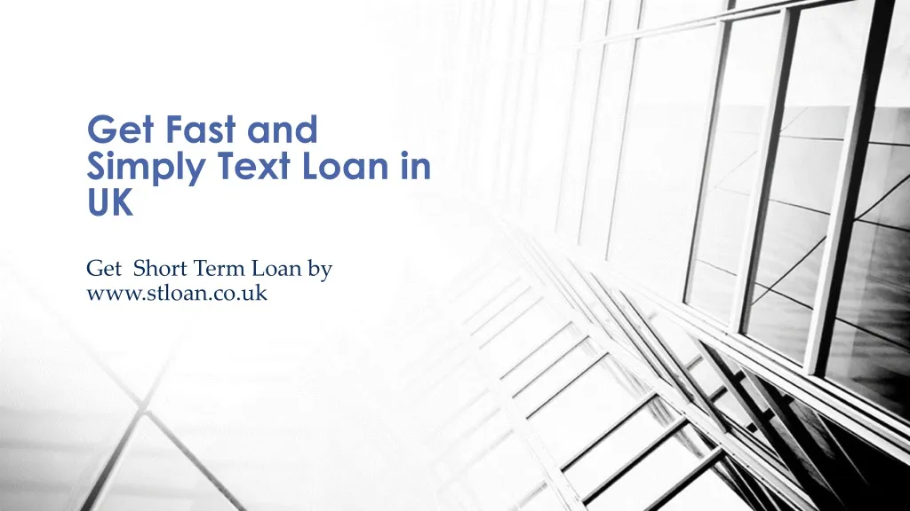 get fast and simply text loan in uk