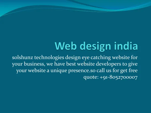 Hire Top web deisgn company from india