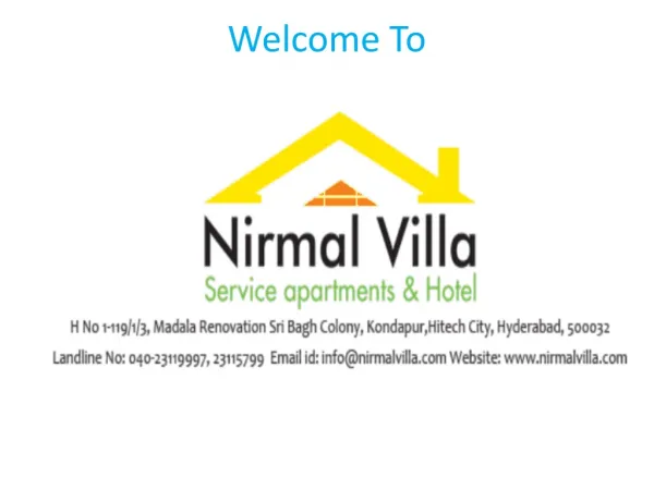Service Apartments in Hitech City, Madhapur, Kondapur, Gachi