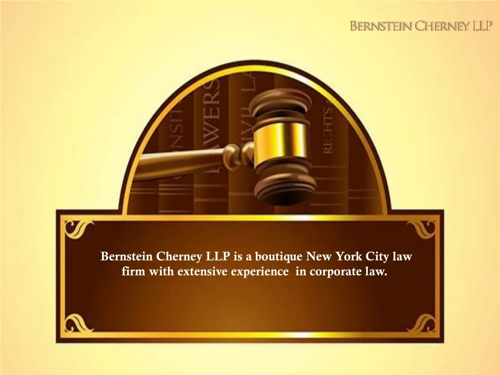 bernstein cherney llp is a boutique new york city