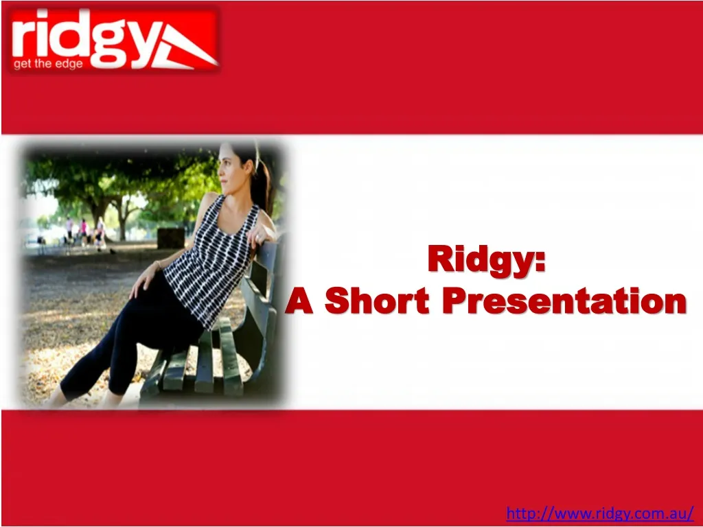 ridgy a short presentation