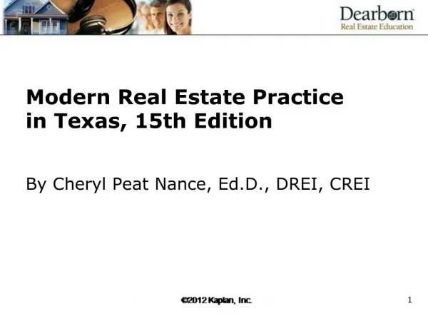 Modern Real Estate Practice in Texas, 15th Edition