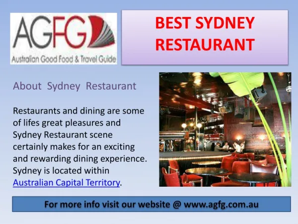 Good Food Guide Sydney Restaurants