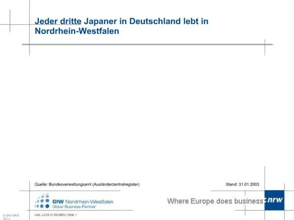 Jeder dritte Japaner in Deutschland lebt in Nordrhein-Westfalen