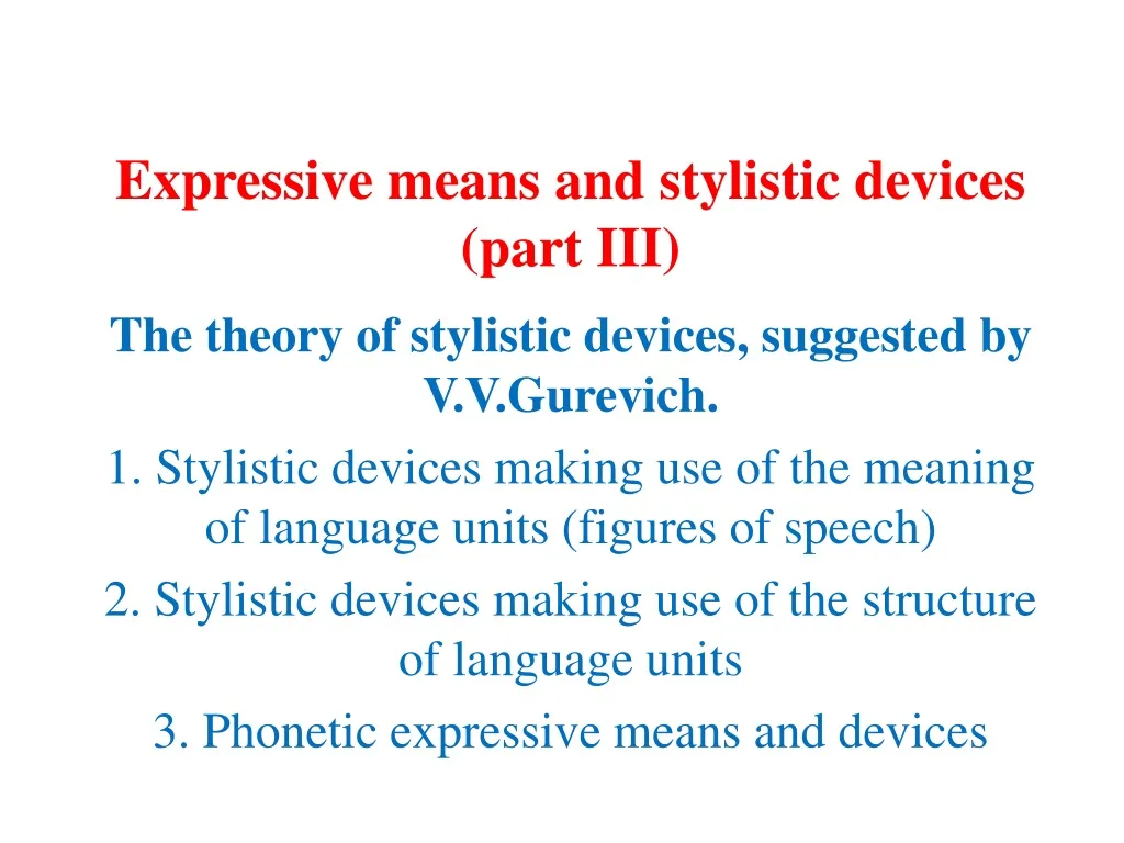 expressive means and stylistic devices part iii