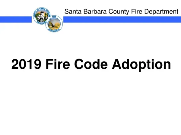 2019 Fire Code Adoption