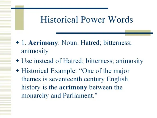 historical power words