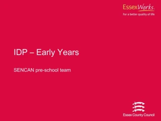 IDP Early Years - slide 1