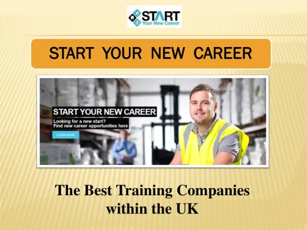 Training Courses by Start Your New Career