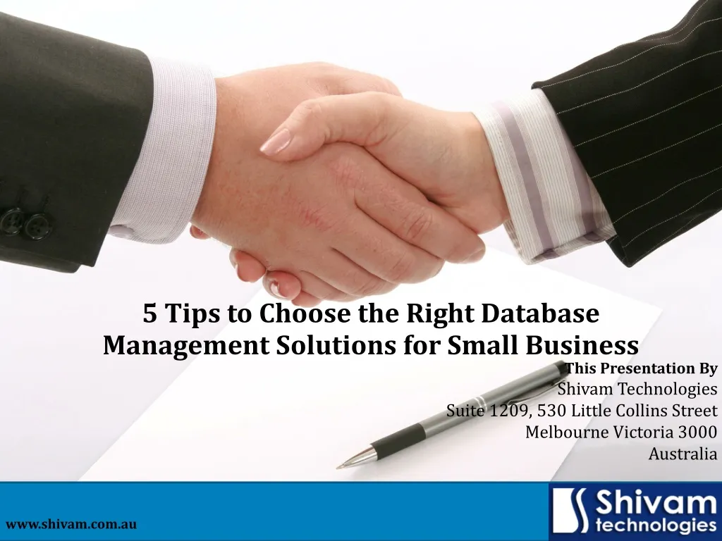 5 tips to choose the right database management