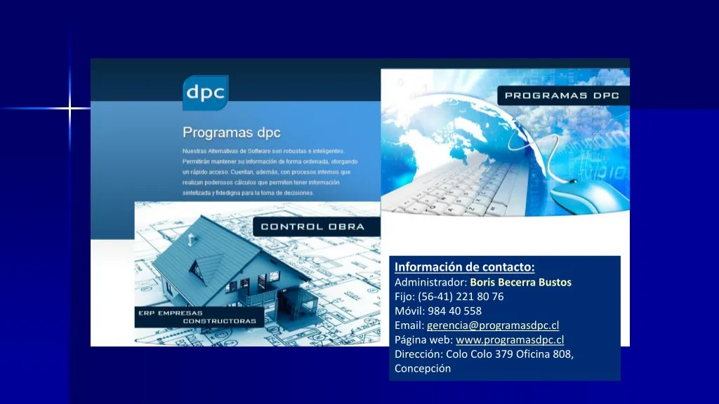 informaci n de contacto administrador boris