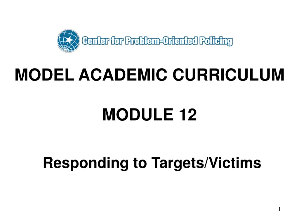 model academic curriculum module 12
