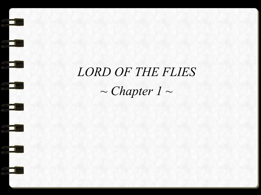 lord of the flies chapter 1