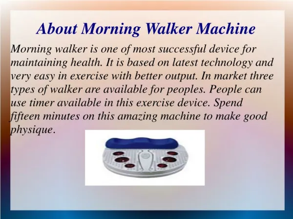 Cheap Morning Walker Machine