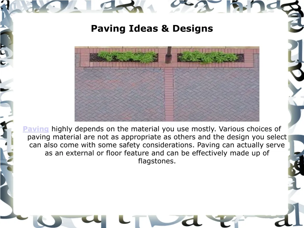 paving ideas designs