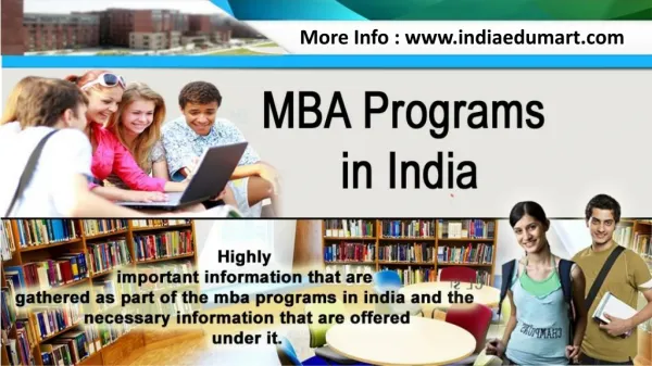 MBA Programs in India