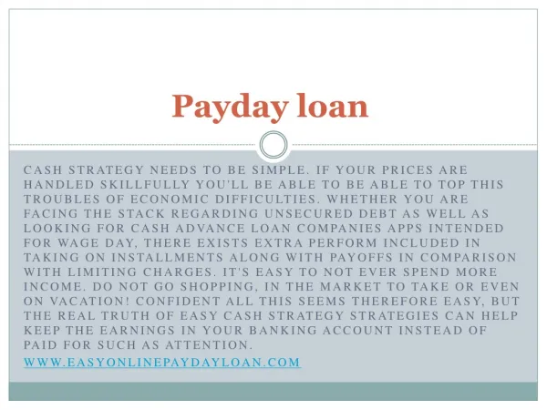 fortress payday loans