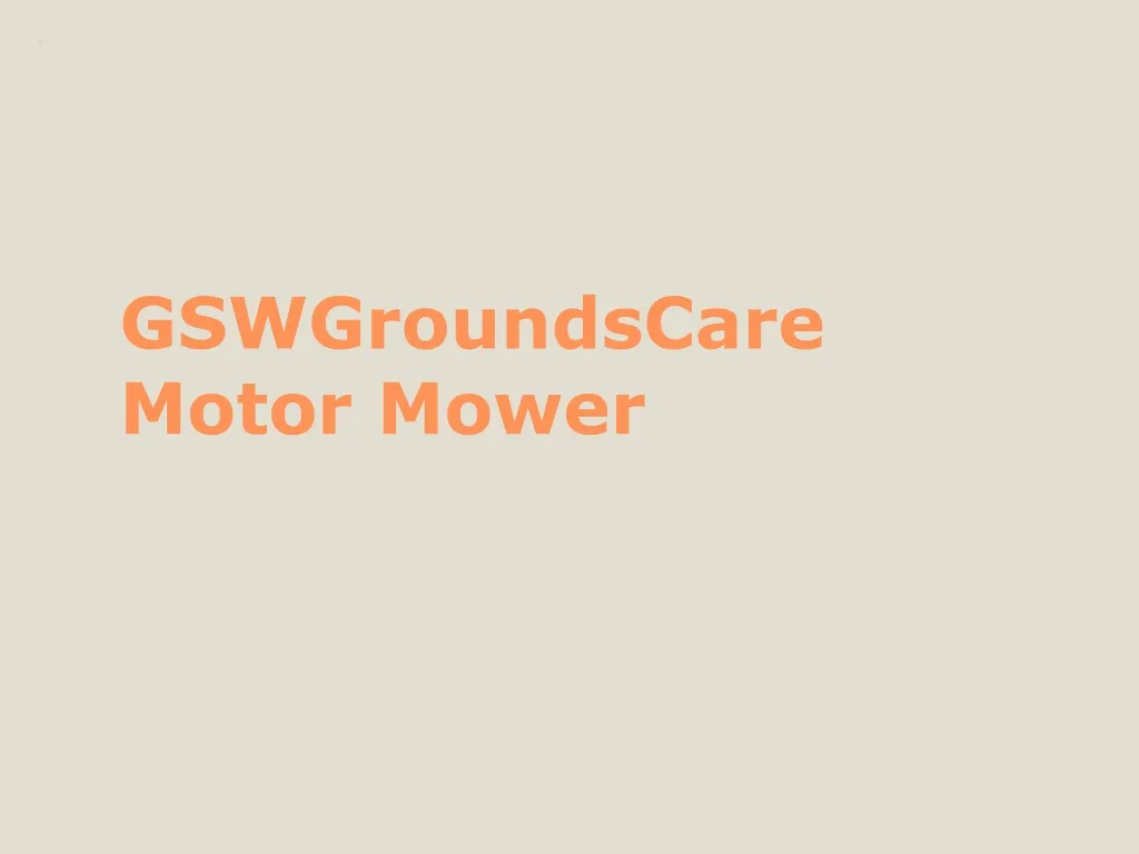 gswgroundscare motor mower