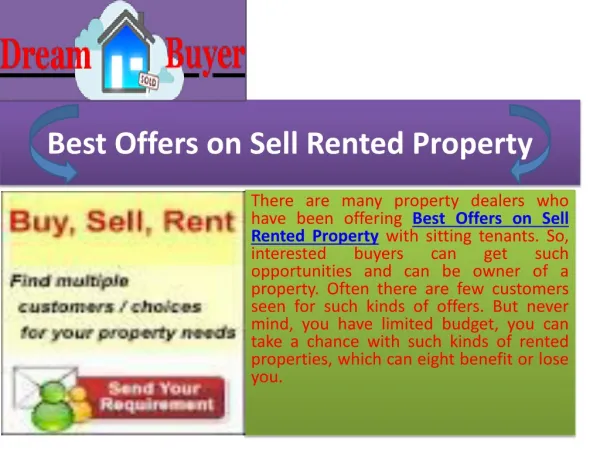Get best offers on sell rented property on right property de