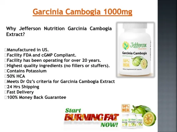 Pure Garcinia Cambogia Dr Oz