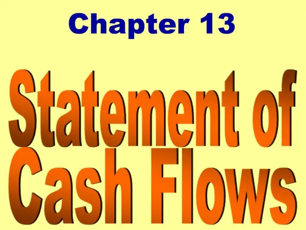 Questions the Statement of Cash Flow Answers