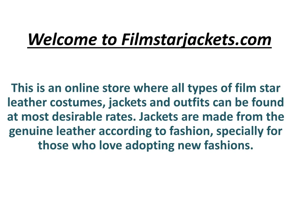 welcome to filmstarjackets com