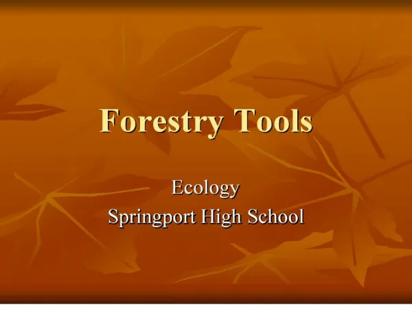 forestry tools