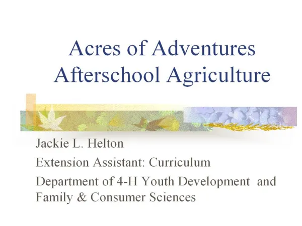 acres of adventures afterschool agriculture