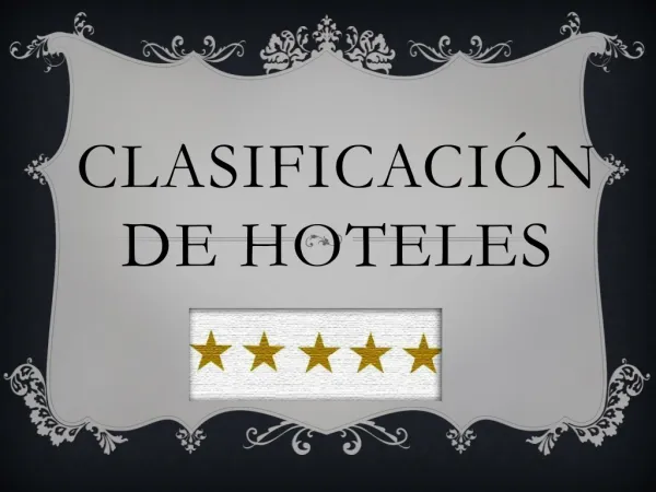 clasificacion de hoteles