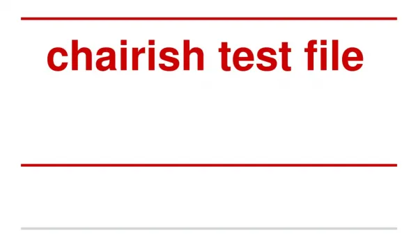 chairish test file