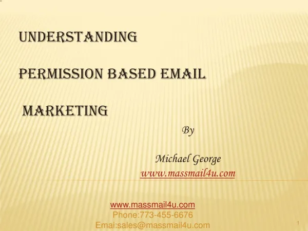 UNDERSTANDING PERMISSION BASED EMAIL MARKETING
