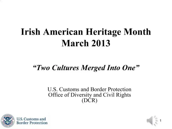 Irish American Heritage Month March 2013