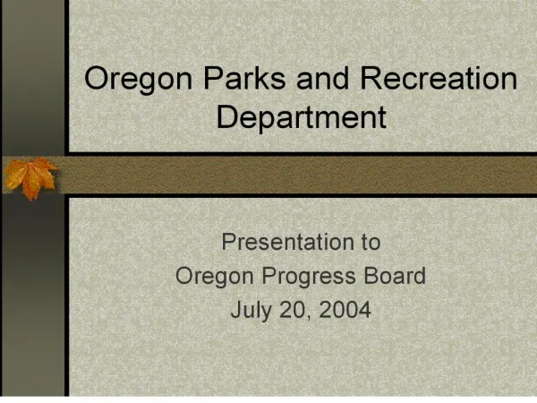 oregon parks and recreation department