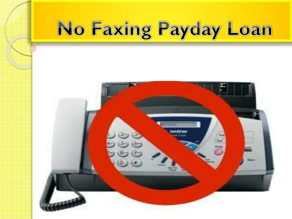 no faxing payday loan