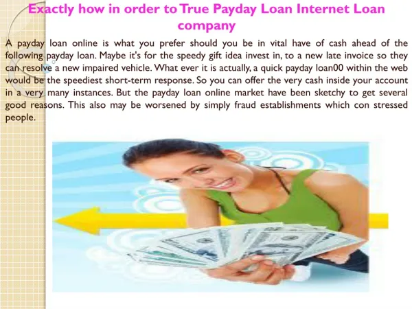 Exactly how in order to True Payday Loan Internet Loan compa