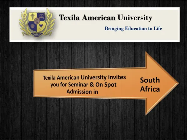 Texila American University invites you for Seminar